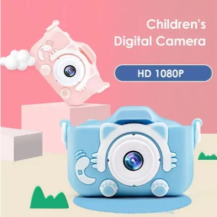 Mainan Kamera Anak Hadiah Anak Mini Kamera Digital Kamera 1810p Dual Camera 1
