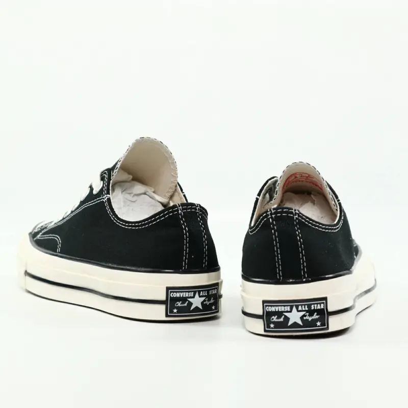 SEPATU SNEAKER BIG SALE ALL STAR CHUCK TAYLOR 70s OX LOW ORIGINAL BNIB FULL TAG BARCODE BAHAN TEXTILE CANVAS Casual Shoes Hitam Wanita 6