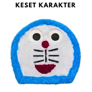 Keset bulu karakter keset kamar mandi anti slip keset bulu raspur keset bulu doraemon 40 x 60 cm