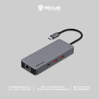 Gambar Rexus RXT601 Converter Type C 6 in 1 TypeC Hub to HDMI RJ45 USB3.2 PD dari Click & Go Tokopedia Kota Bandung 2 Tokopedia