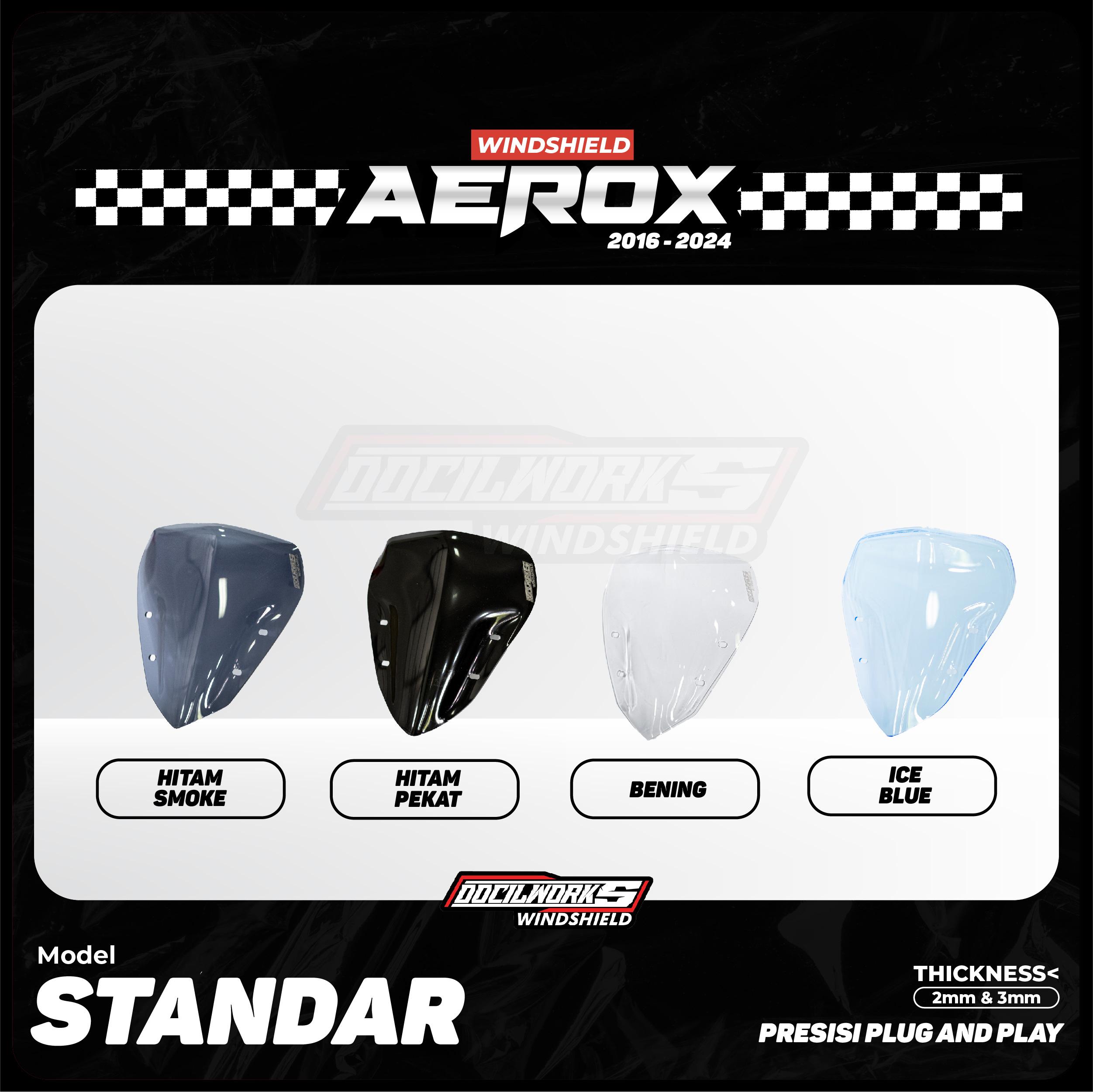 DOCILWORKS - VISOR WINDSHIELD AEROX Model Standar