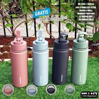 Gambar Botol Thermos OR-803 Tumbler Silky Touch With Straw 500ML Vacuum Flask Hot & Cold Silicone - Merah Muda dari Ollahomeliving Kota Bogor 4 Tokopedia