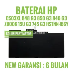 Baterai Laptop HP EliteBook 840 850 G3 G4 CS03XL TA03XL
