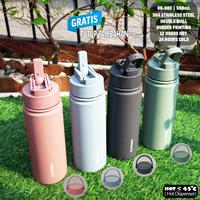 Gambar Botol Thermos OR-803 Tumbler Silky Touch With Straw 500ML Vacuum Flask Hot & Cold Silicone - Merah Muda dari Ollahomeliving Kota Bogor 2 Tokopedia