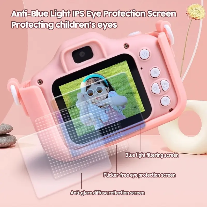 Mainan Kamera Anak Hadiah Anak Mini Kamera Digital Kamera 1810p Dual Camera 4