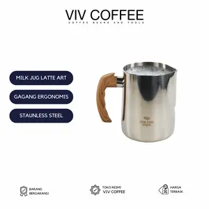 Milk Jug Latte Art Stainless Steel with Scale 900ml