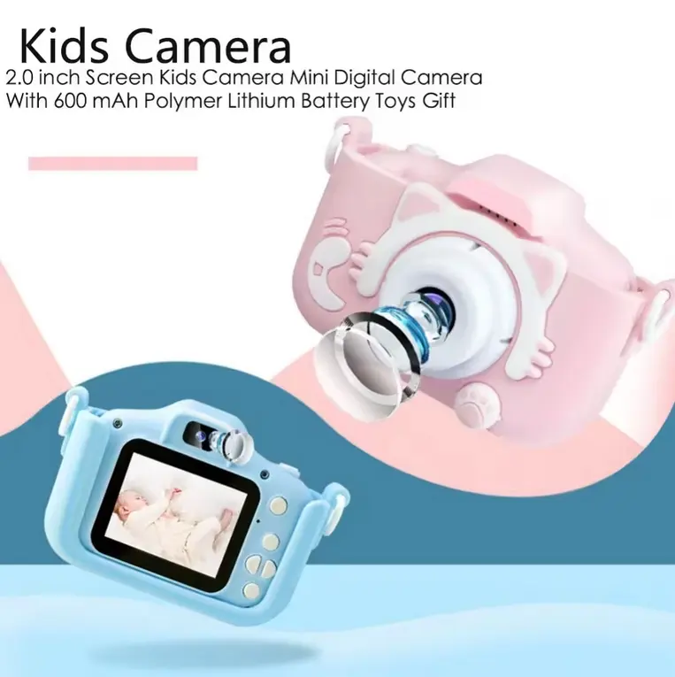 Mainan Kamera Anak Hadiah Anak Mini Kamera Digital Kamera 1810p Dual Camera 5