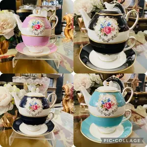 Tea For One saint James Black Flower Mewah Cantik