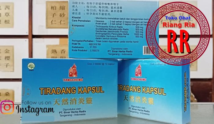 Gambar Tian Ran Xiao Yan Ling (Tiradang Kapsul) Obat Radang Tenggorokan dari TO Riang Ria Kota Administrasi Jakarta Utara Tokopedia