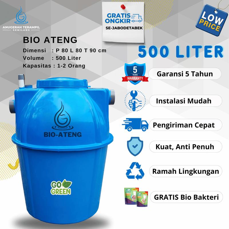 Bio Septic Tank 500 Liter, Bio Ateng Tipe AG 500 - Shop | Tokopedia