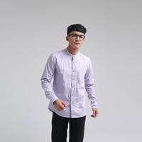 Gambar iNeat Kemeja Pria Linen Lengan Panjang Kerah Shanghai Collarless Ungu Lavender - Kemeja Kantor Basic Slimfit Casual Semi Formal Koko Muslim - S dari iNeat Kota Administrasi Jakarta Timur 4 Tokopedia