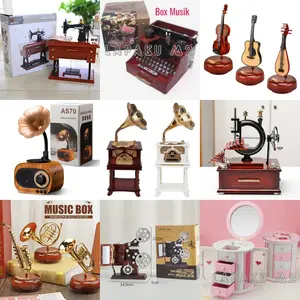 RETRO Music Box Ornament Pajangan Meja Hiasan Dekorasi Rumah Souvenir