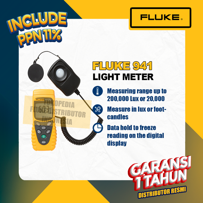 Gambar Fluke 941 Digital Lux Meter Light Meter dari FlukeDistributorIndonesia Kota Semarang Tokopedia