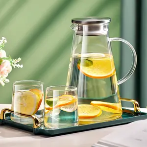 Teko Teh Kaca Tahan Panas Api Glass Pitcher 1.8L with 2 Cups - GX18