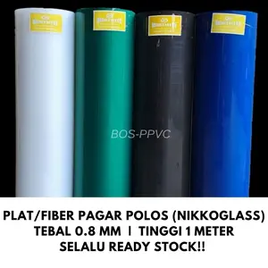 fiber plat plastik tutup pagar nikkoglass 50 mtr x 1 mtr