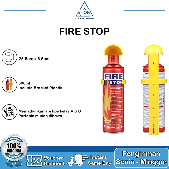 Alat Pemadam Api Apar Mobil Car Foam Fire Stop Firestop 500ml LuarJawa