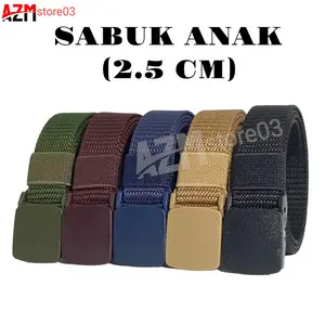 sabuk ikat pinggang anak tk&sd gesper nylon kecil 2.5 cm