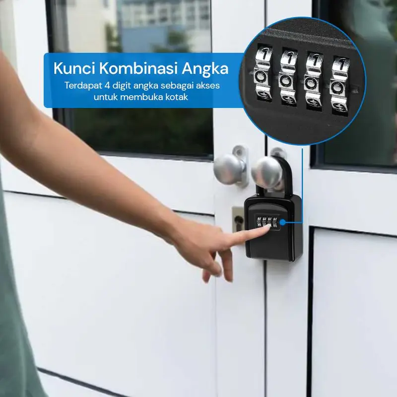 SAFETY BOX KOTAK BRANKAS DINDING PENYIMPANAN KUNCI 4 DIGIT PASSWORD 6