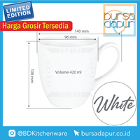 Gambar Limited Edition Porcelain White Mug Large 430 ml / Mug Porselen Besar 430 ml dari Bursa Dapur Mall Kota Administrasi Jakarta Barat 2 Tokopedia