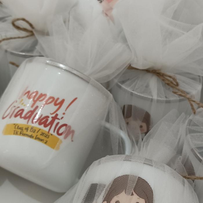Gambar Gelas Mug Enamel 9 cm dengan Tulisan gambar custom unik lucu dari Galeri Omahkoe Kab. Sidoarjo Tokopedia
