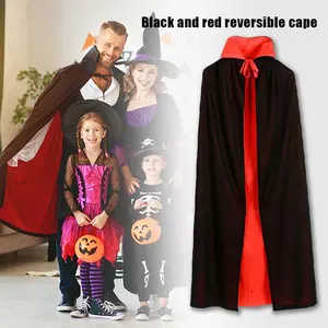 Jubah Hitam Halloween Jubah Malaikat Maut Jubah Vampir Jubah Iblis Penyihir Jubah Kostum