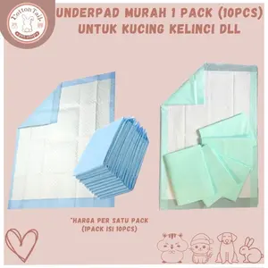 (1 PACK ISI 10PCS) UNDERPAD 60cm X 90cm POLOS / NO MERK / NO BRAND