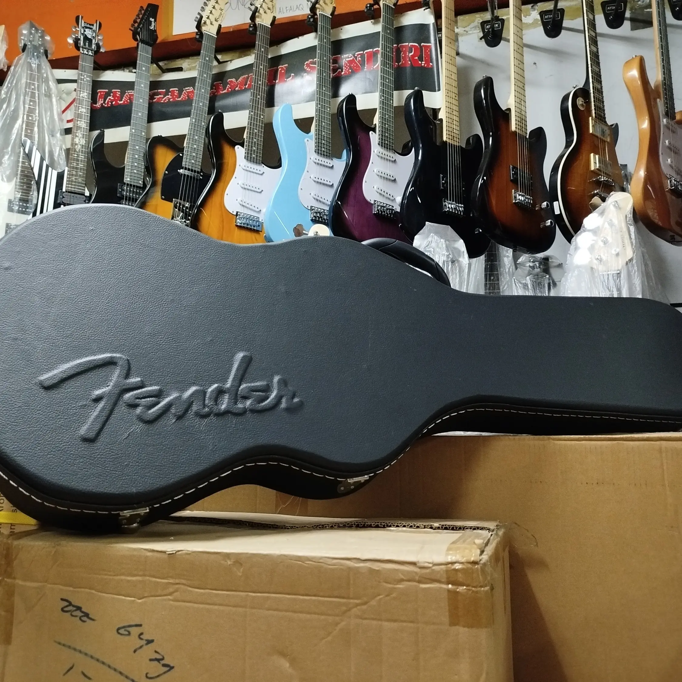 koper hardcase gitar elektrik fender