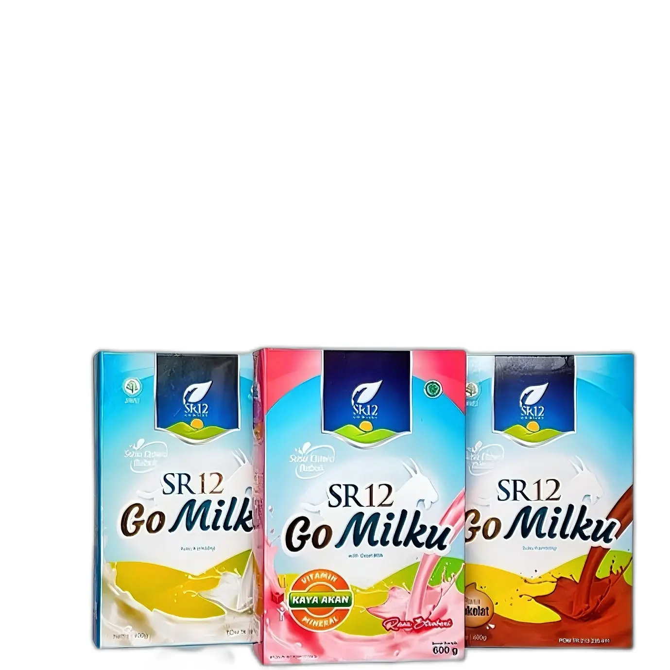 Go Milku SR12 Susu Kambing Etawa Bubuk 200gr Untuk Tumbuh Kembang Anak Rasa Original, Coklat dan Stroberi