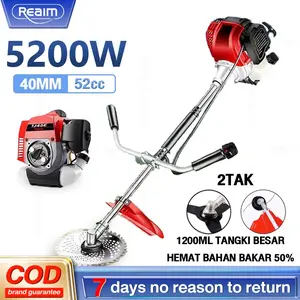 REAIM Mesin Pemangkas Rumput Gendong Bensin2 Tak 4 Tak Gendong Bensin Kualitas Tinggi Pangkas Rumput Listrik Pemangkas Rumput