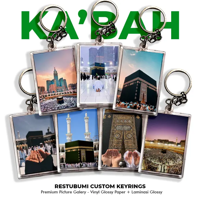 GANTUNGAN KUNCI KA'BAH AKRILIK 2 SISI | SOUVENIR HAJI