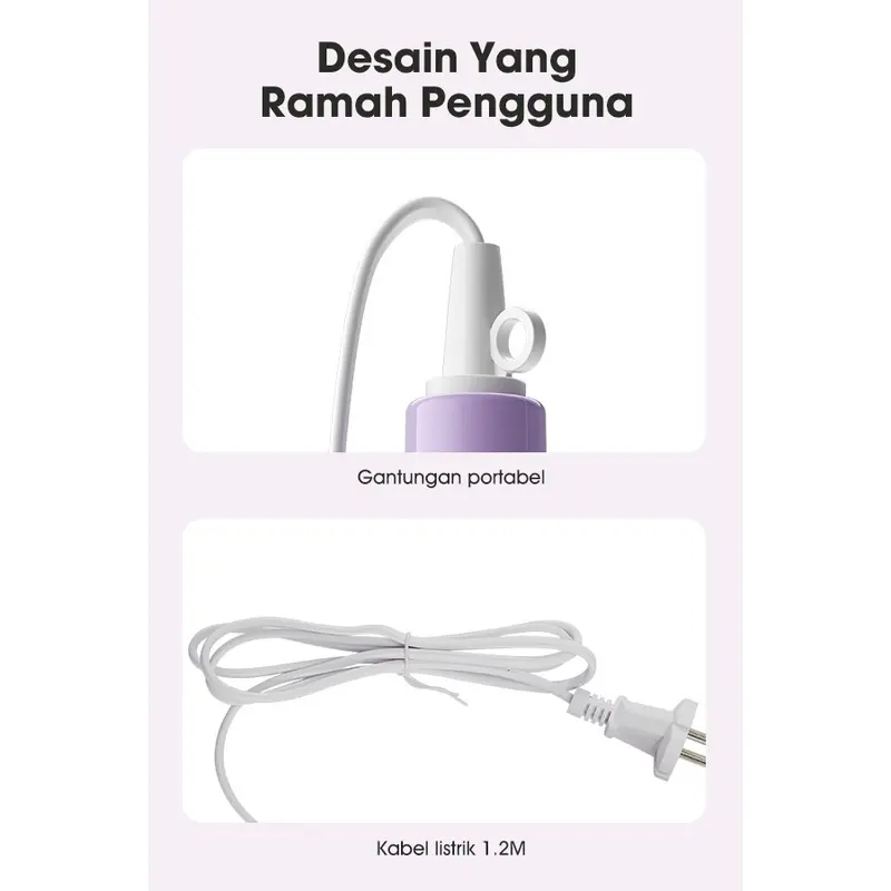 Samono Hair Dryer Pengering Rambut Low Watt 300 Watt 2 Kecepatan Angin Bisa Dilipat SW-HD10 4