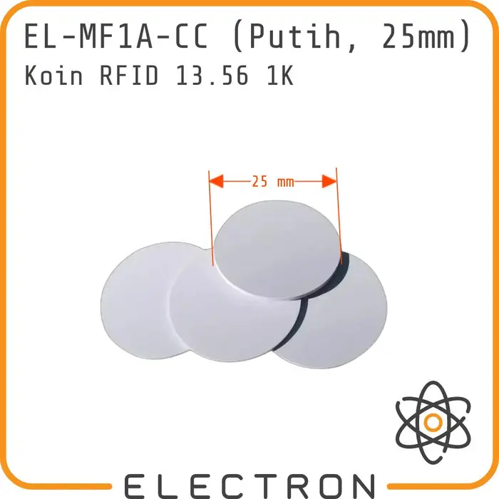 Gambar EL-MF1A-CC RFID Tag PVC 1K 13.56 MHz NFC ISO14443A RC522 Coin Koin Card Kartu dari Electron ID_NEW Kota Tangerang 4 Tokopedia
