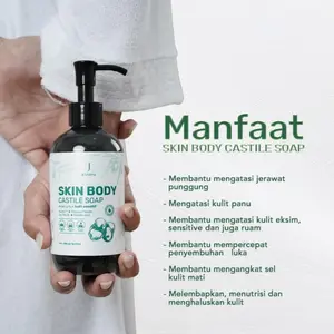 Jevarine Skin Body Castile Soap - Sabun Mandi Aman Untuk Kulit Sensitive, Membantu Mengatasi Kulit Berjerawat, Kulit Eksim,Panu dan Melembabkan Kulit Kering dan Anti Bakteri & Virus