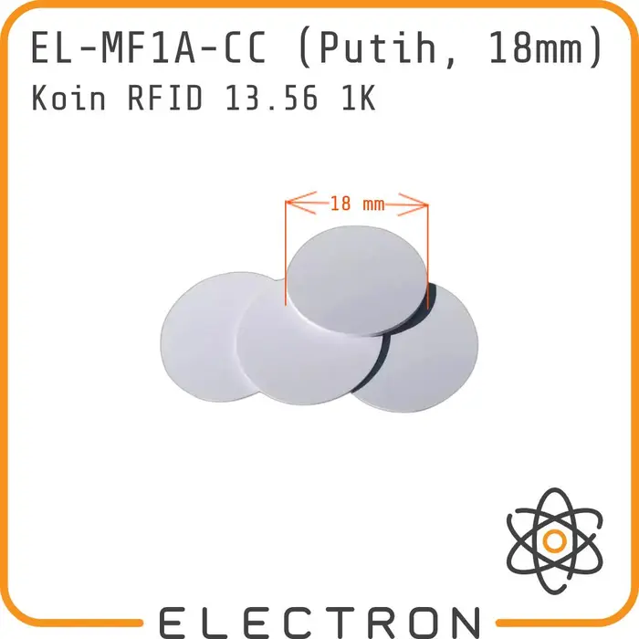 Gambar EL-MF1A-CC RFID Tag PVC 1K 13.56 MHz NFC ISO14443A RC522 Coin Koin Card Kartu dari Electron ID_NEW Kota Tangerang 3 Tokopedia