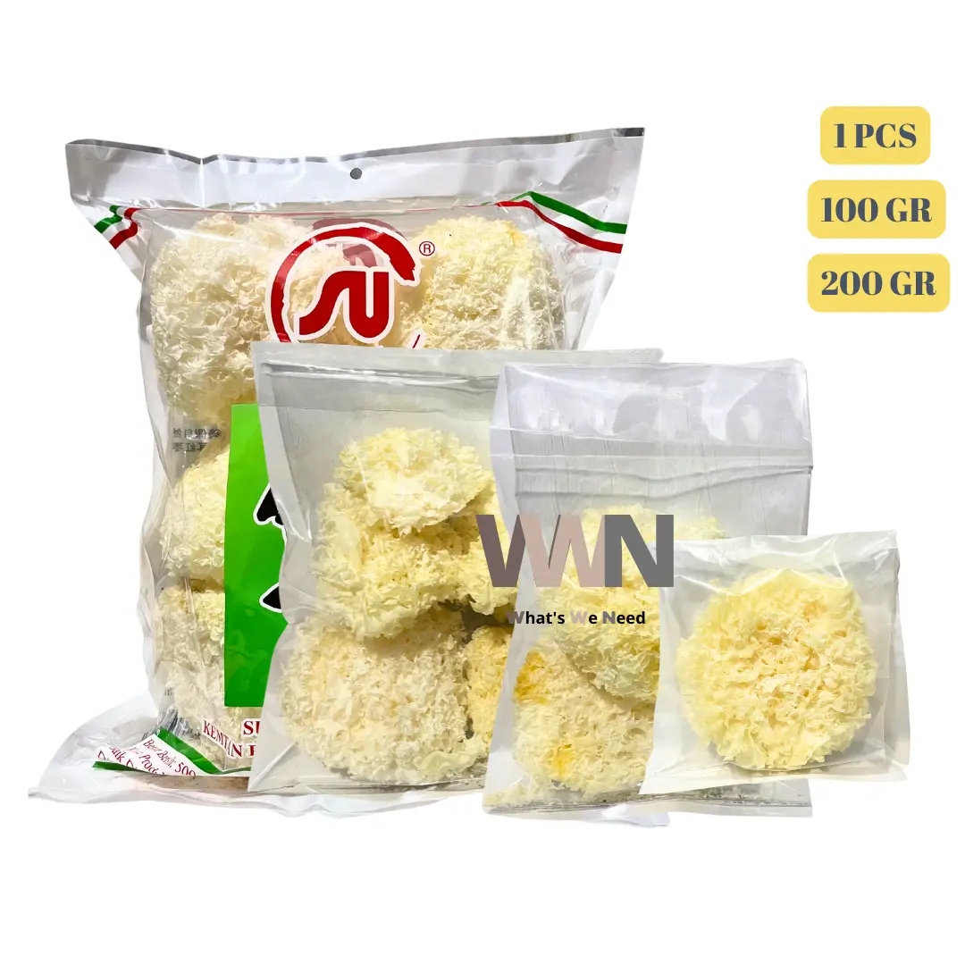 Yin Er Yiner Jamur Salju Putih Kering Bai Mu Er White Fungus 100GR 200GR