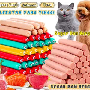 Snack hewan sosis sehat anjing dan kucing aman untuk hewan