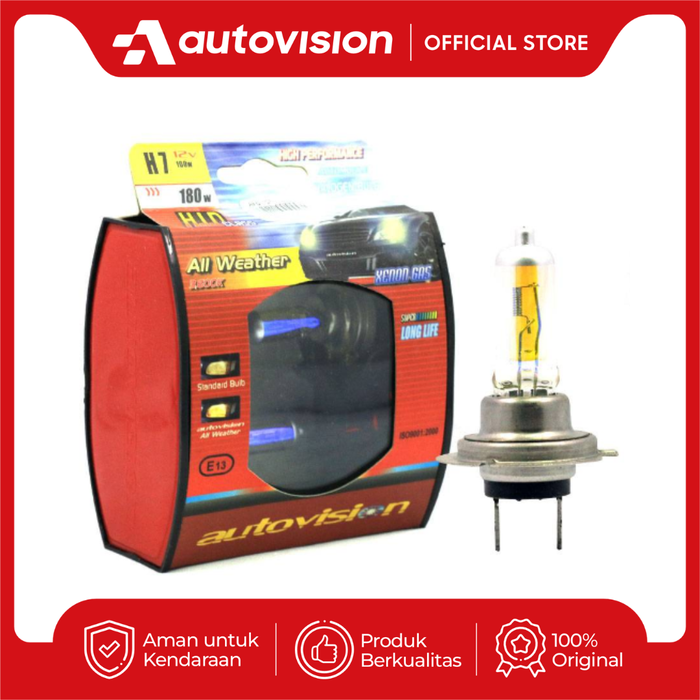 Gambar Headlamp H7 Px26D All Weather 12V 100W dari Autovision_NEW Kota Bandung Tokopedia