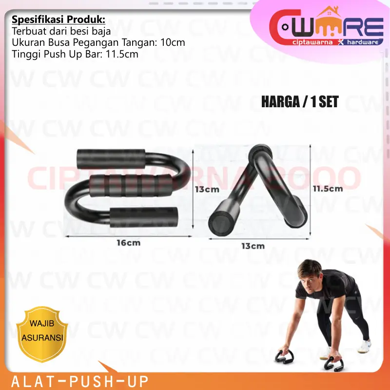 Push up bar handle alat bantu olahraga portable power gym pull sit set