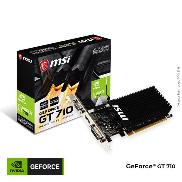 VGA Card MSI GeForce GT 710 2GD3H LP - 2GB DDR3 0