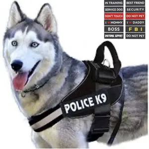 Custom lettering for k9 harness anjing pet | Security | Do not pet | Service Dog