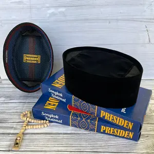 Peci Songkok Kopiah Hitam Murah Grosir AC dan Non AC Pria Dewasa Anak Presiden quality