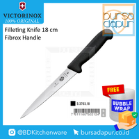 Gambar Victorinox Filleting Knife Flexible Blade (Rata) 18 cm Black Fibrox Handle (5.3703.18) dari Bursa Dapur Mall Kota Administrasi Jakarta Barat 1 Tokopedia