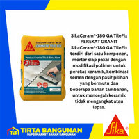 Gambar SIKACERAM 180 GA TILE FIX MORTAR INSTAN PEREKAT LEM GRANITE DAN BATU ALAM 25 KG dari Tirta Bangunan Kota Depok 3 Tokopedia
