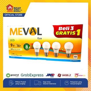 Gambar LAMPU LED BULB ECO 9W PAKET ISI 4 PUTIH MEVAL dari SUPER BANGUN JAYA Kab. Tangerang Tokopedia