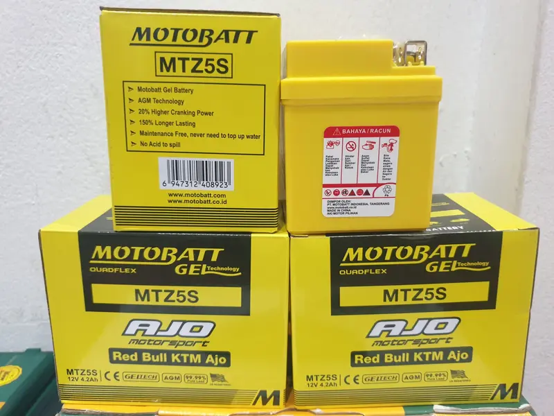 Original Motobatt MTZ5S aki motor Vario 110 , Beat Karbu , Vixion , MX new aki Gel High Spec Motorcycle 5