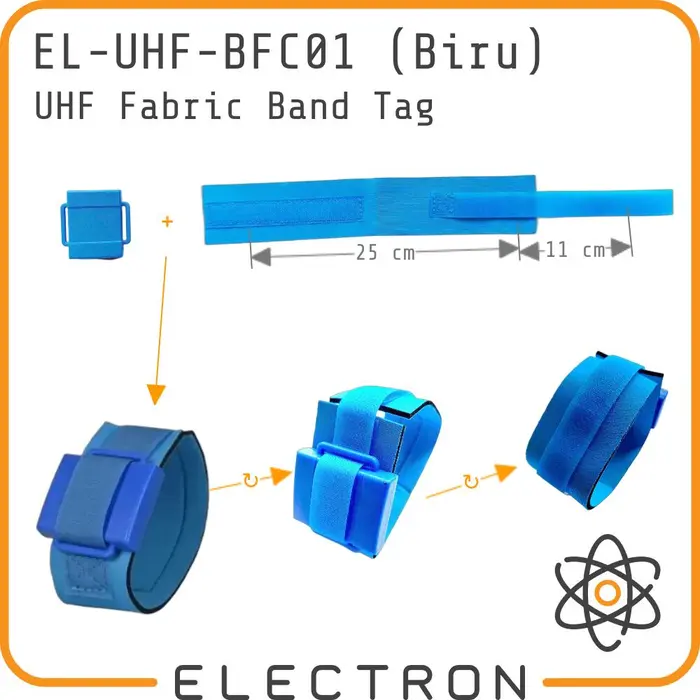 Gambar EL-UHF-BFC01 RFID UHF Band Strap NXP UCODE U8 Bracelet Ankle Wrist Waterproof Reusable Swimming Marathon EPC Global Gen2 Tag Tracking Chip Transponder dari Electron ID_NEW Kota Tangerang 3 Tokopedia