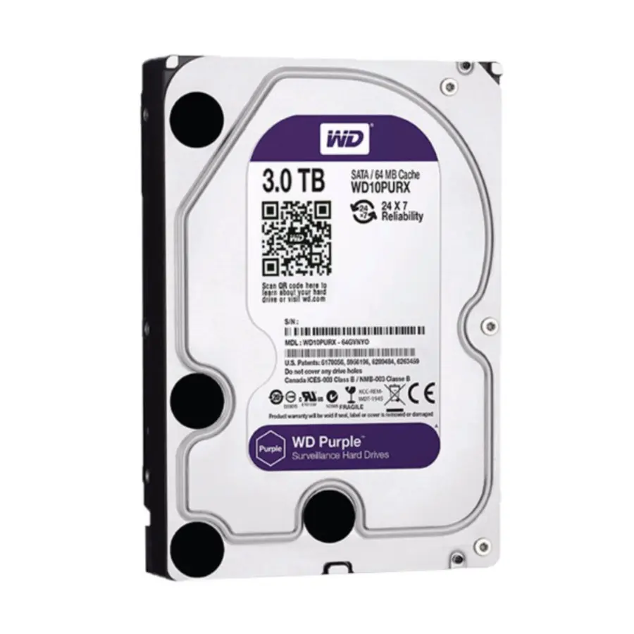 Harddisk 3tb wd purple surveillance for cctv