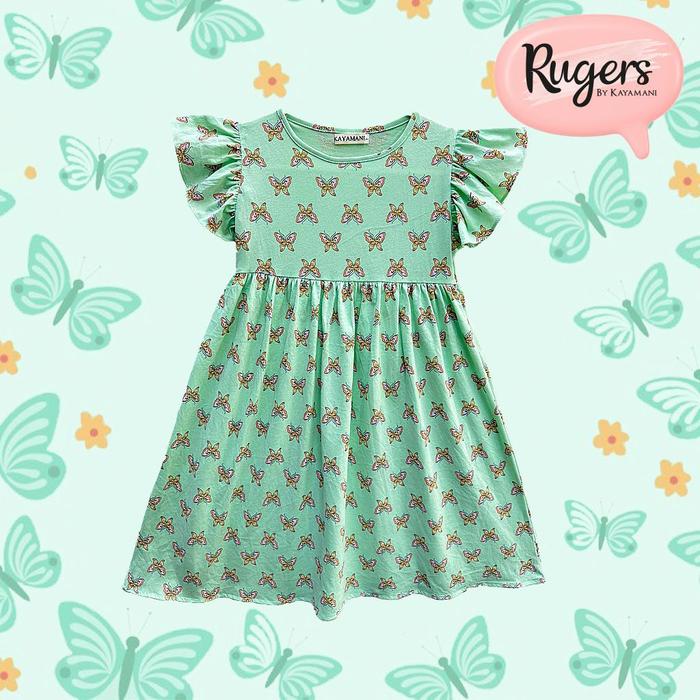 Gambar Rugers By Kayamani - Dress Anak Perempuan - Green Harmony Butterfly Dress - 2-3 tahun dari Rugers By Kayamani Kota Tangerang Selatan Tokopedia