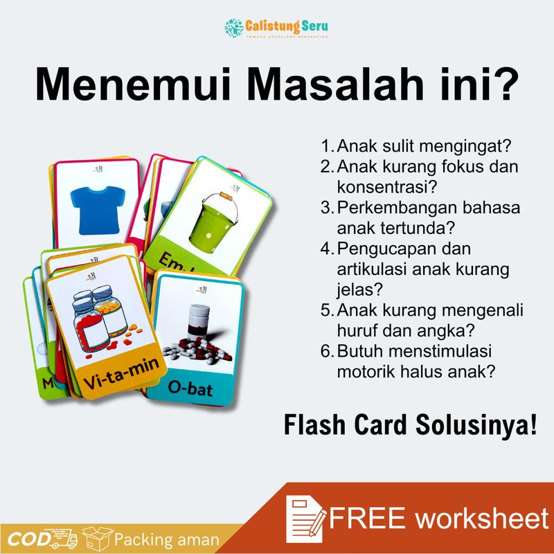 Flash card Alfabet Huruf Besar - Kecil Media Belajar Anak dengan Box 4