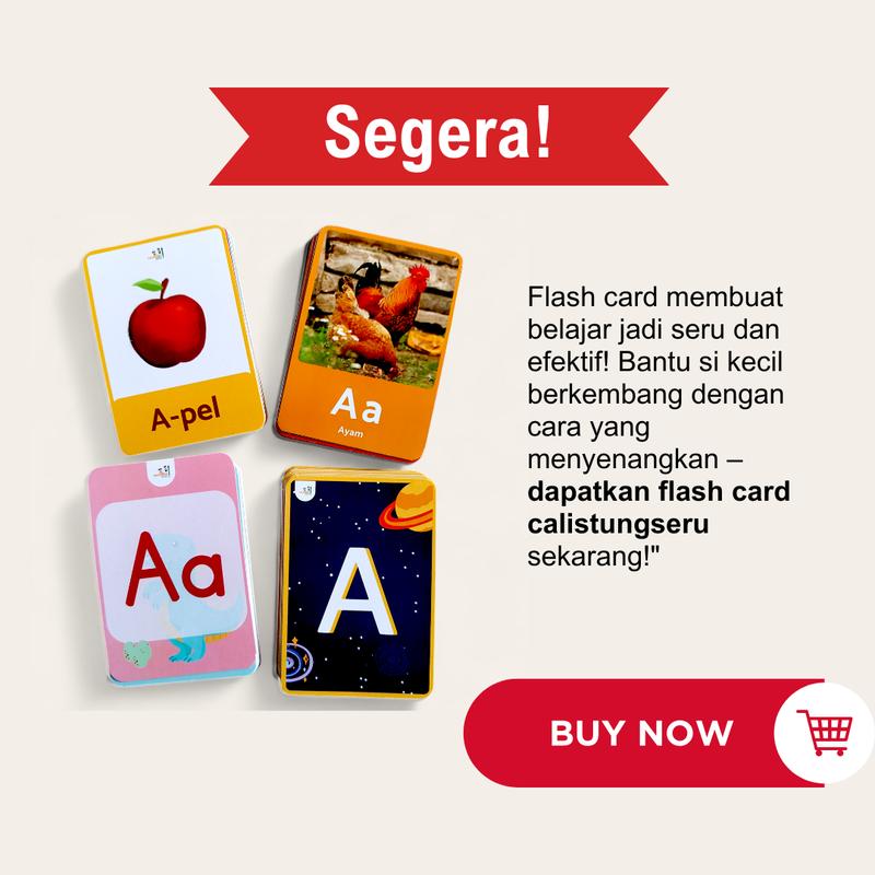 Flash card Alfabet Huruf Besar - Kecil Media Belajar Anak dengan Box 7